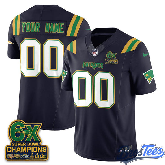 New England Patriots Irish Edition Custom Football Jersey