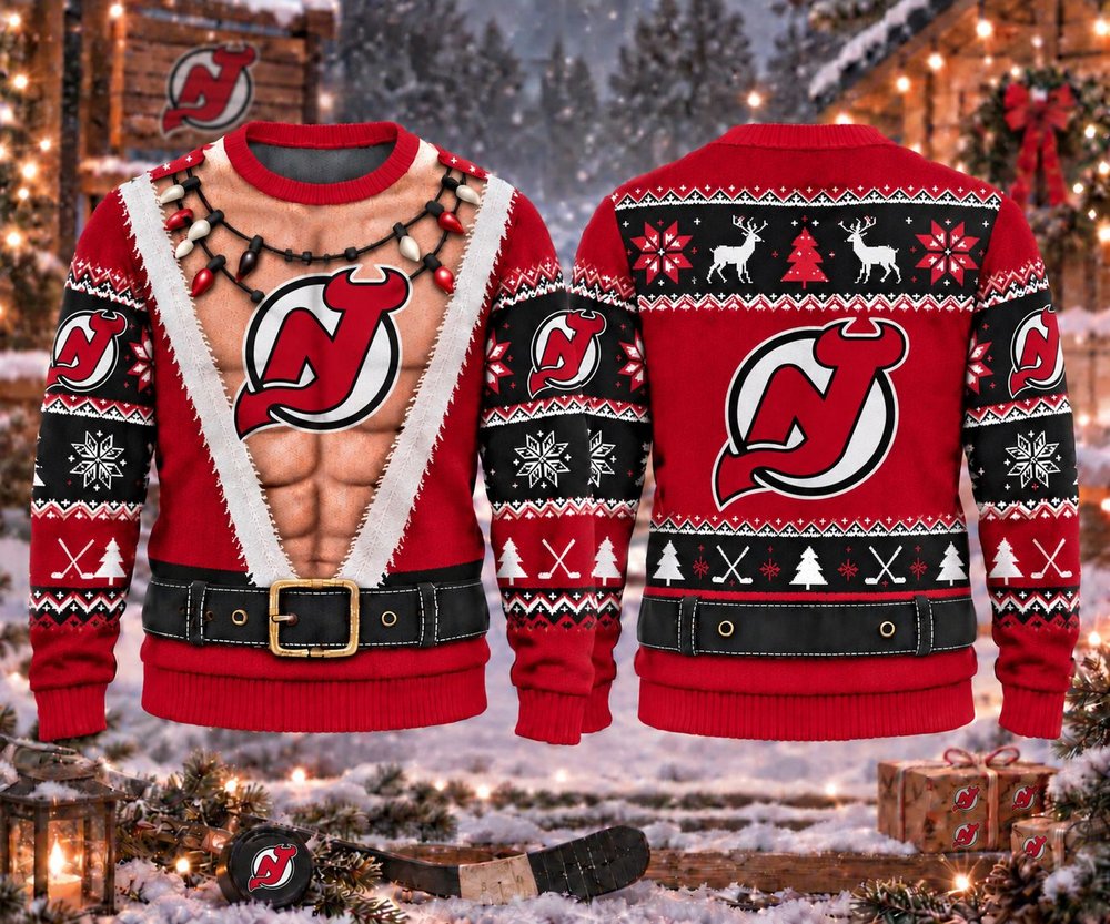 New Jersey Devils Funny Body Christmas Ugly Sweater