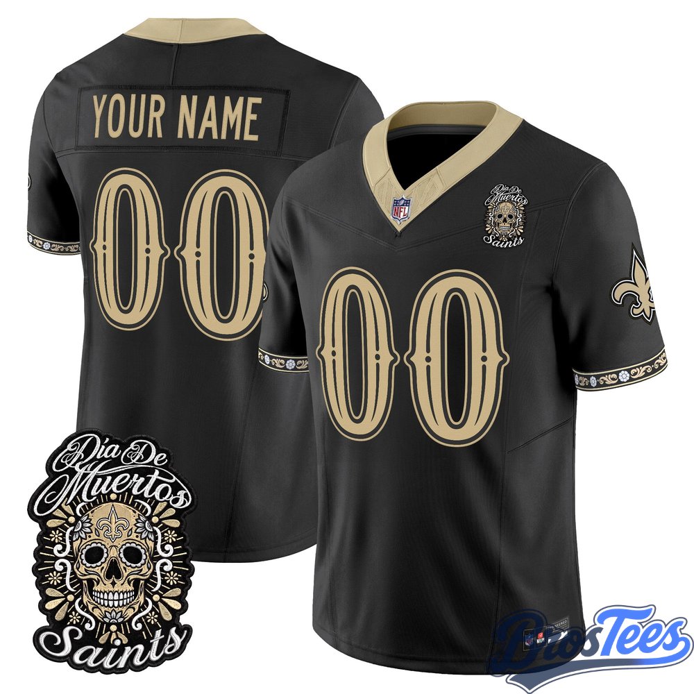 New Orleans Saints Día de los Muertos Vapor Limited Custom Jersey