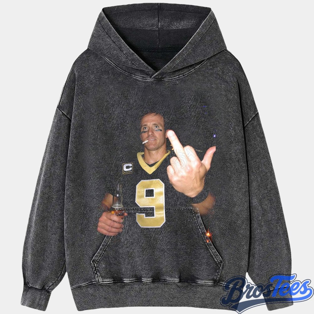 New Orleans Saints Drew Brees Drinking & Middle Finger Tee