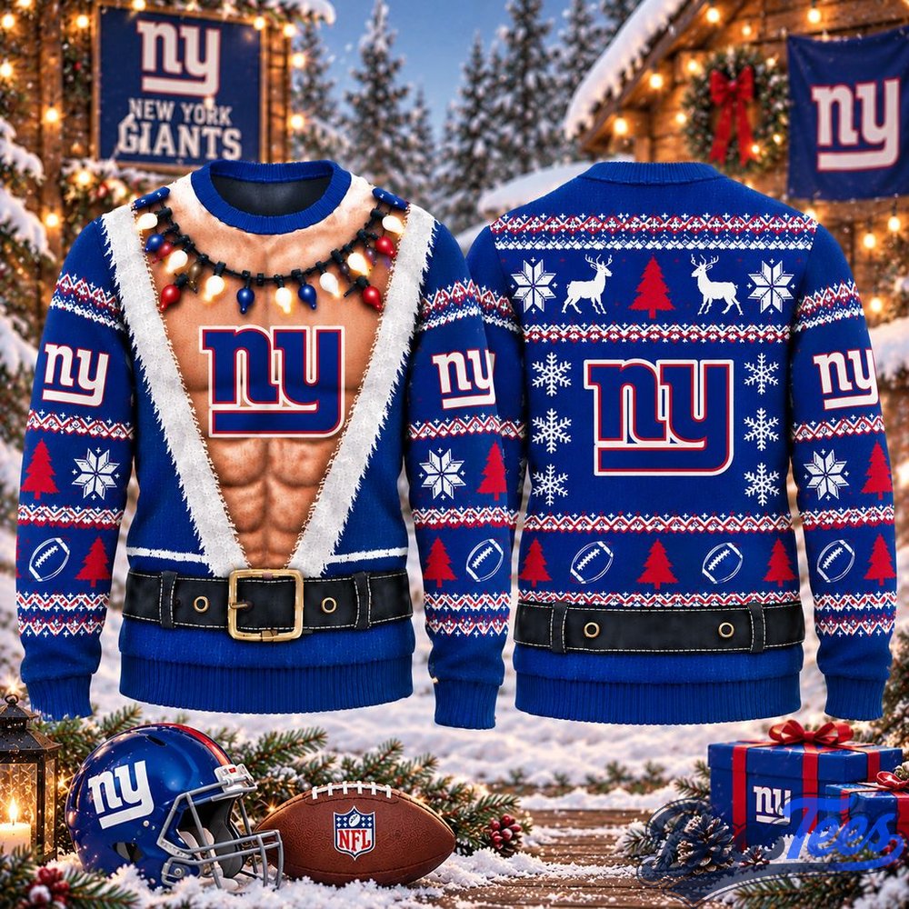 New York Giants Funny Body Christmas Ugly Sweater