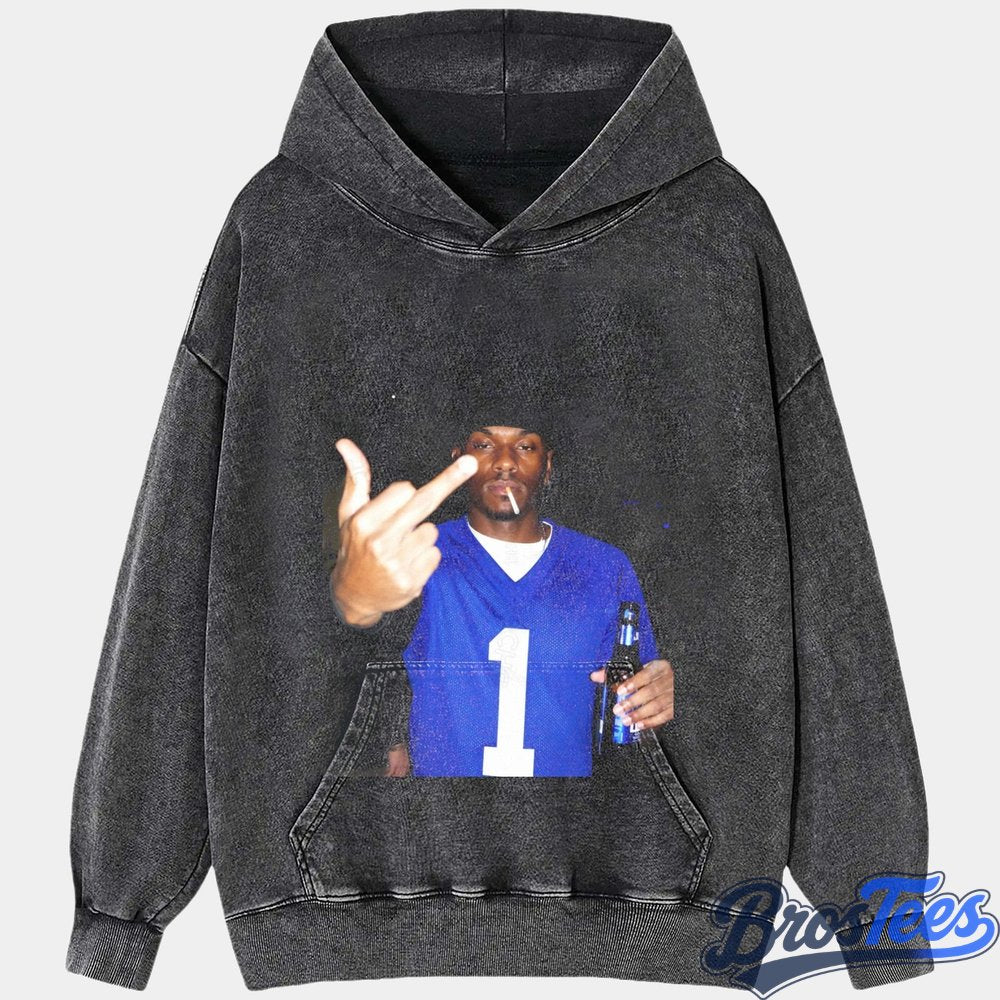 New York Giants Malik Nabers Drinking & Middle Finger Tee