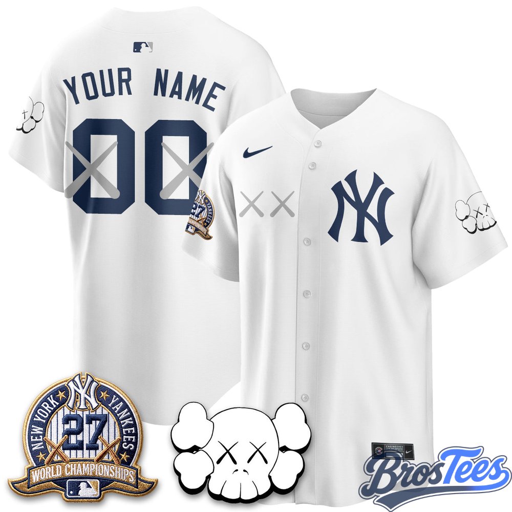 New York Yankees x KAWS Edition Vapor Custom Baseball Jersey