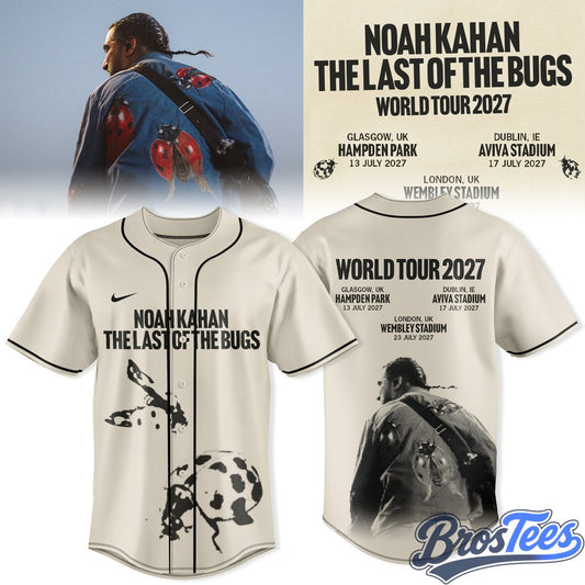 Noah Kahan The Last of The Bugs World Tour 2027 Baseball Jersey