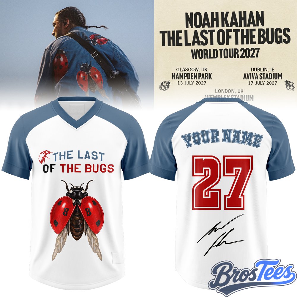 Noah Kahan The Last of The Bugs World Tour 2027 Personalized Football Jersey