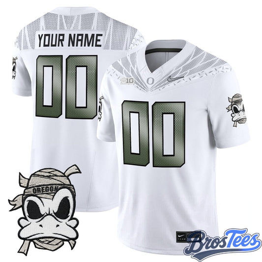 Oregon Ducks Mummy Duck Custom Football Jersey