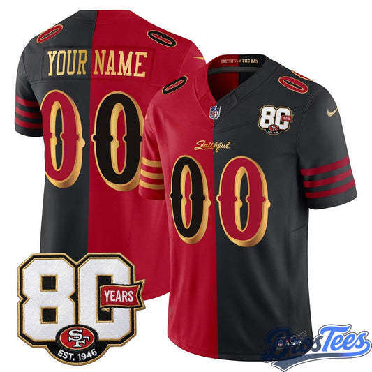 San Francisco 49ers 80th Anniversary Limited Custom Jersey - Rivalries Edition