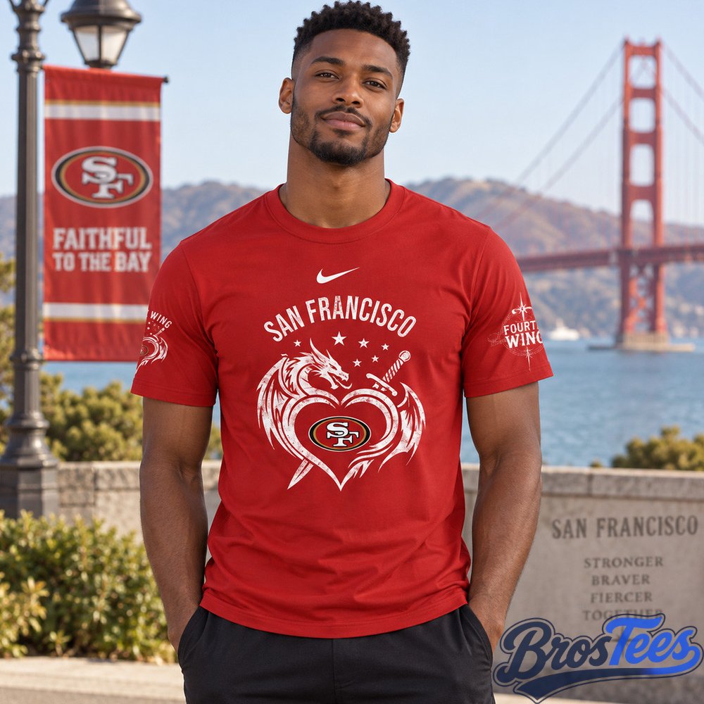 San Francisco 49ers Fourth Wing Night 2026 Red Graphic T-Shirt