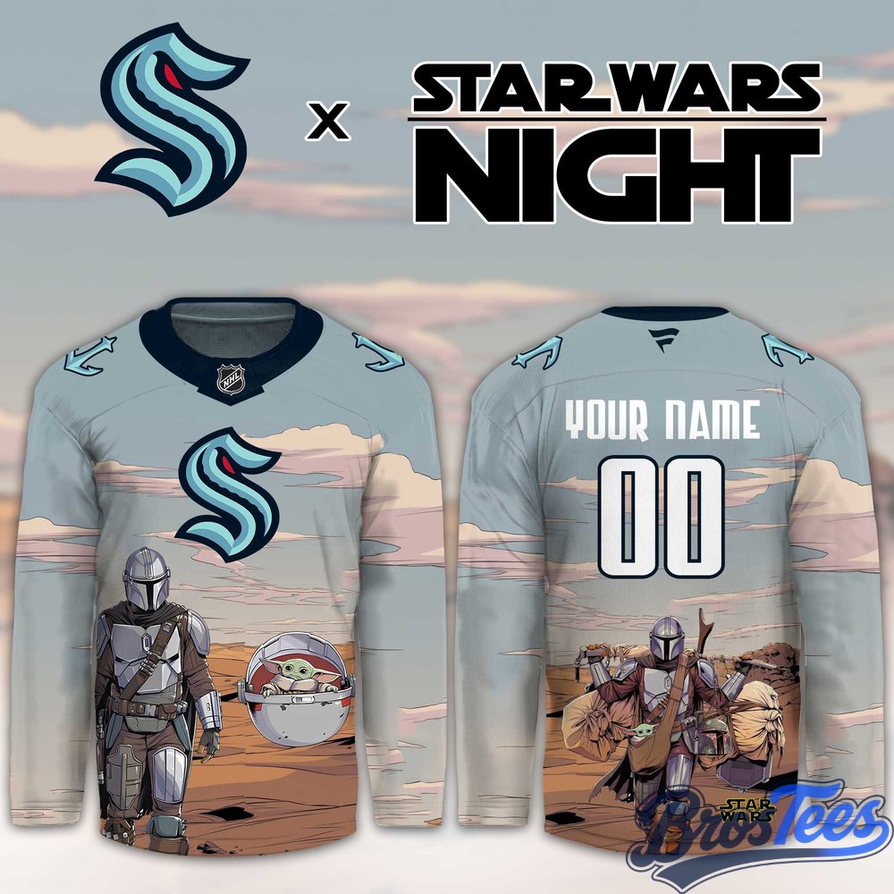 Seattle Kraken Star Wars Night Personalized Hockey Jersey