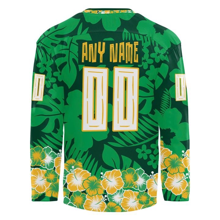 Sioux City Musketeers Hawaii Night Tropical Custom Hockey Jersey