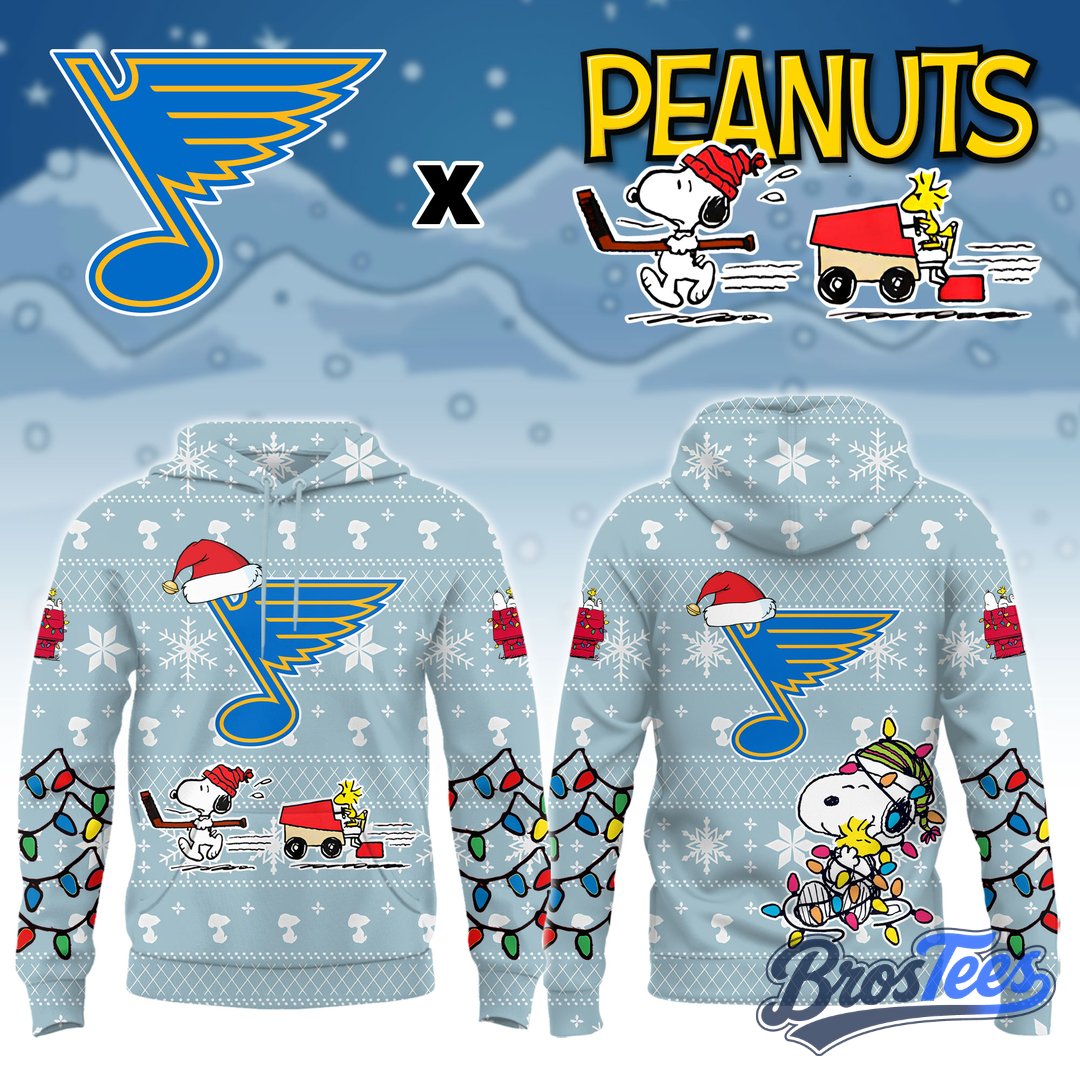 St. Louis Blues x Peanuts 2026 Christmas Limited Edition Hoodie