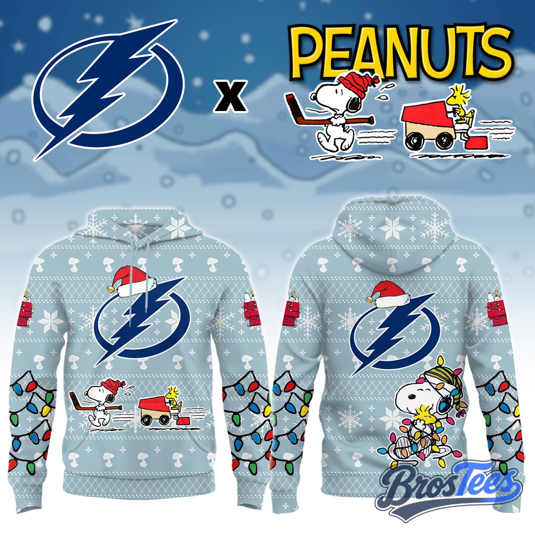 Tampa Bay Lightning x Peanuts 2026 Christmas Limited Edition Hoodie