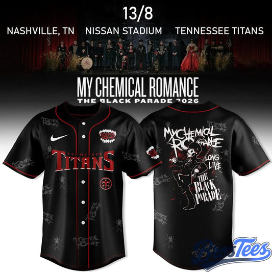 Tennessee Titans x My Chemical Romance The Black Parade 2026 Baseball Jersey