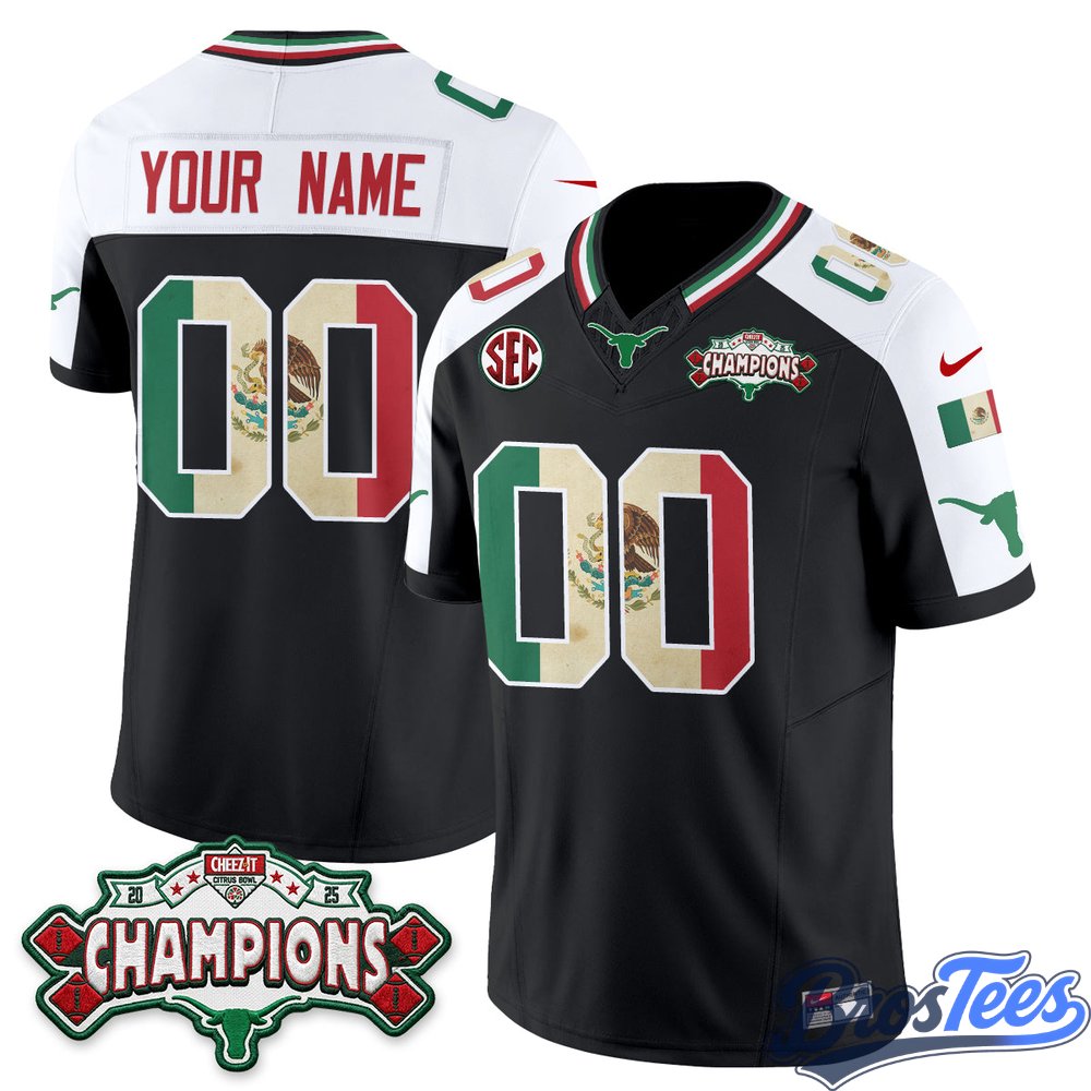 Texas Longhorns Mexico Edition Vapor Custom Jersey