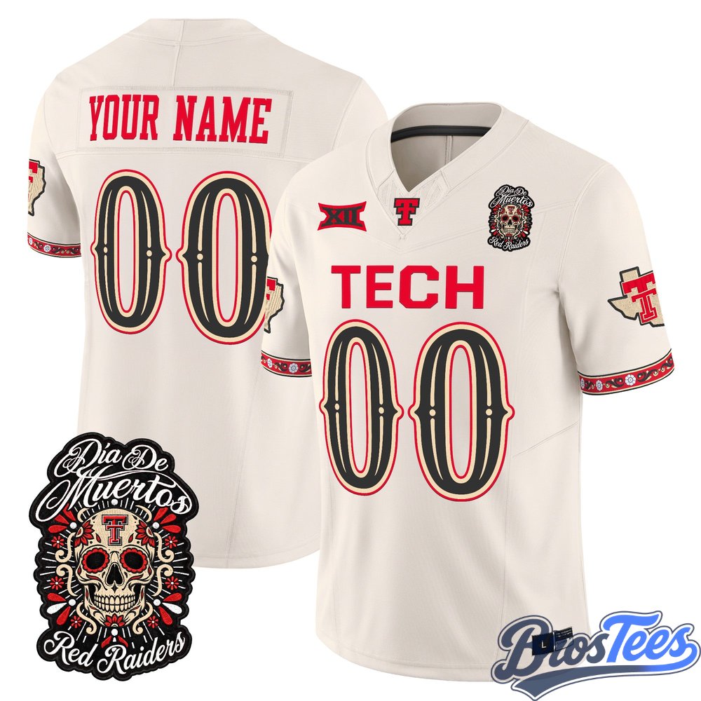 Texas Tech Red Raiders Football Día de los Muertos Vapor Limited Custom Jersey