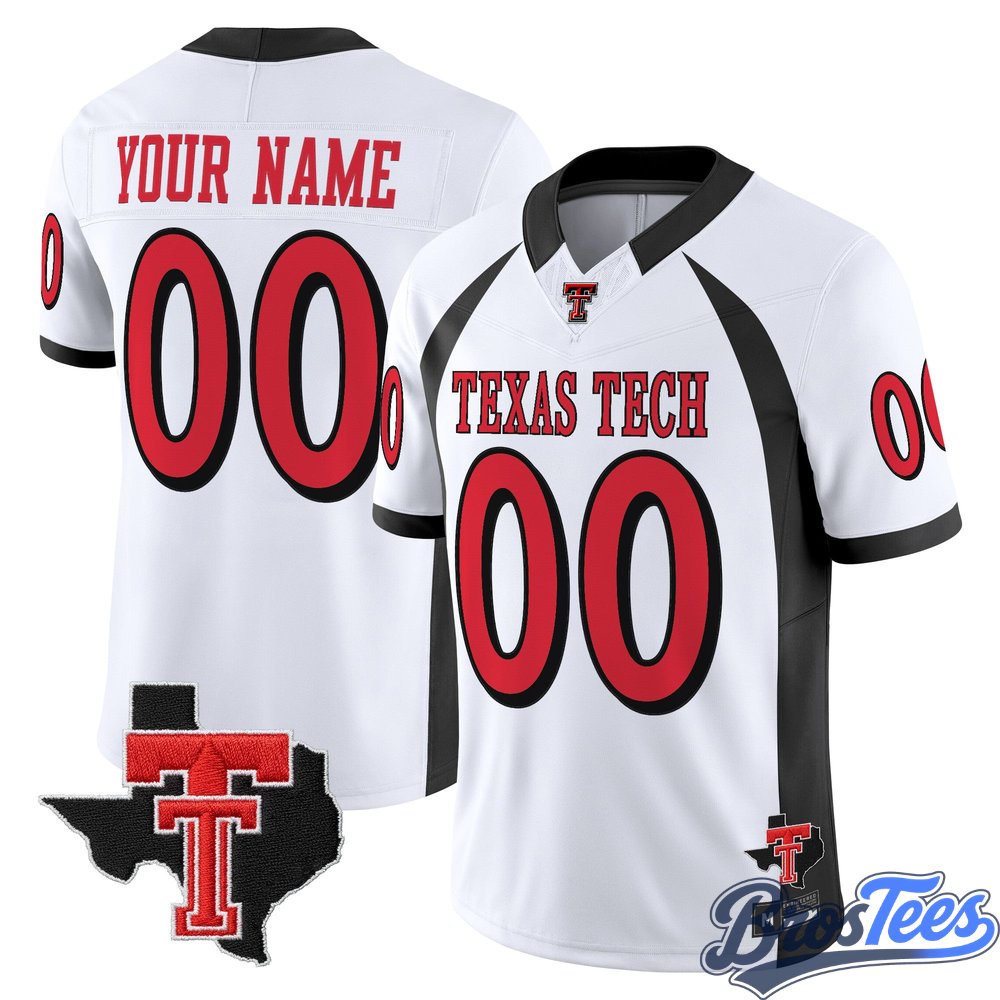 Texas Tech Red Raiders Throwback Vapor Limited Custom Jersey - Texas Patch - Stitched