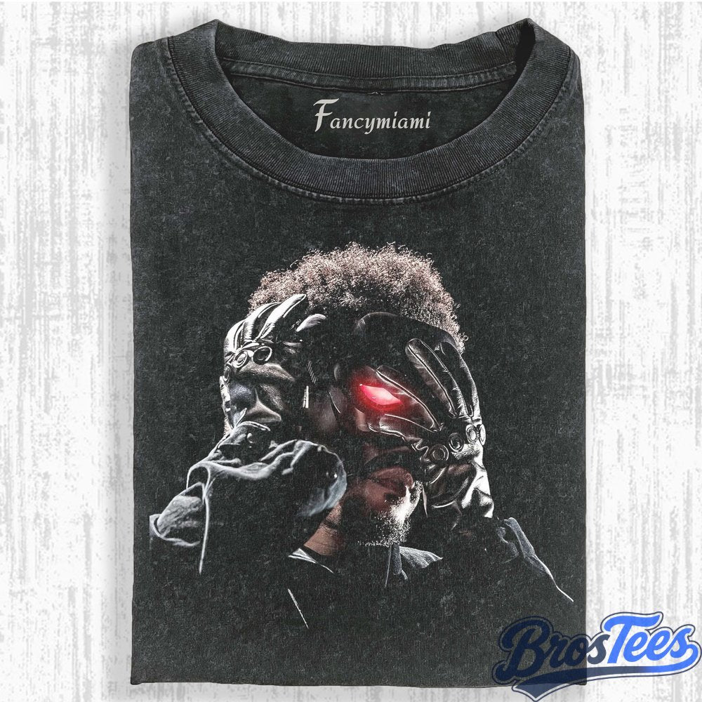 The Weeknd Cyber Mask Portrait T-Shirt