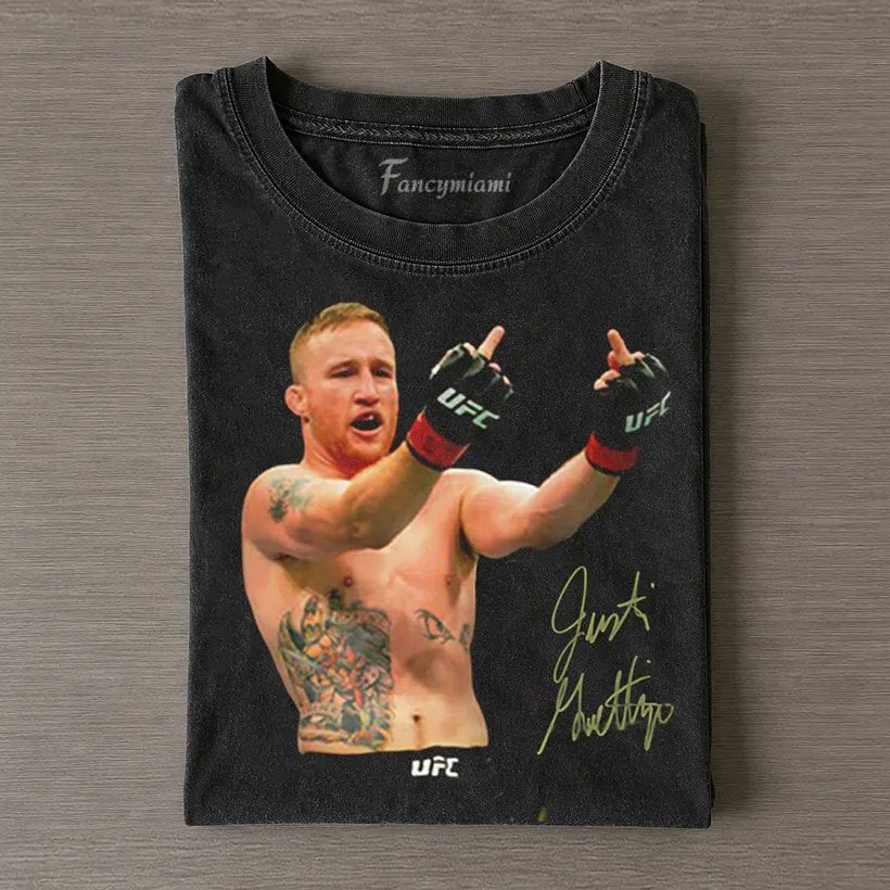 UFC Justin Gaethje Victory Celebration T-Shirt