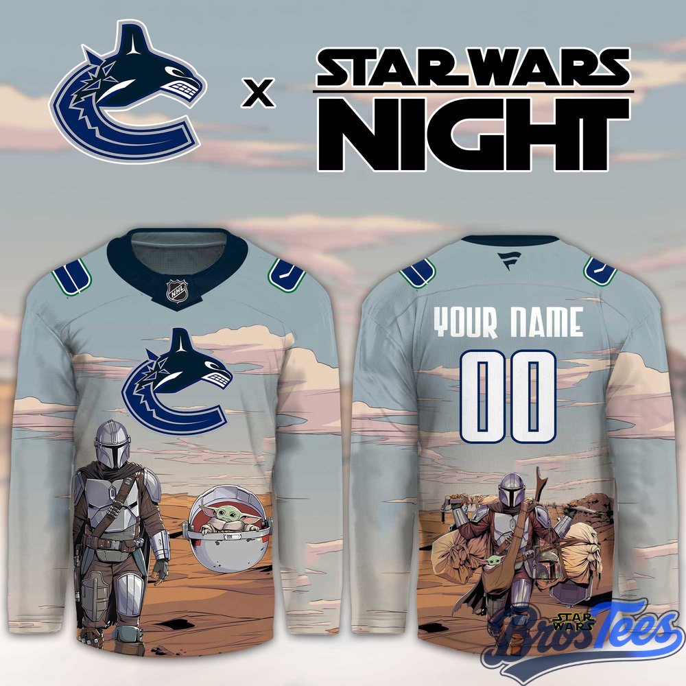 Vancouver Canucks Star Wars Night Custom Hockey Jersey