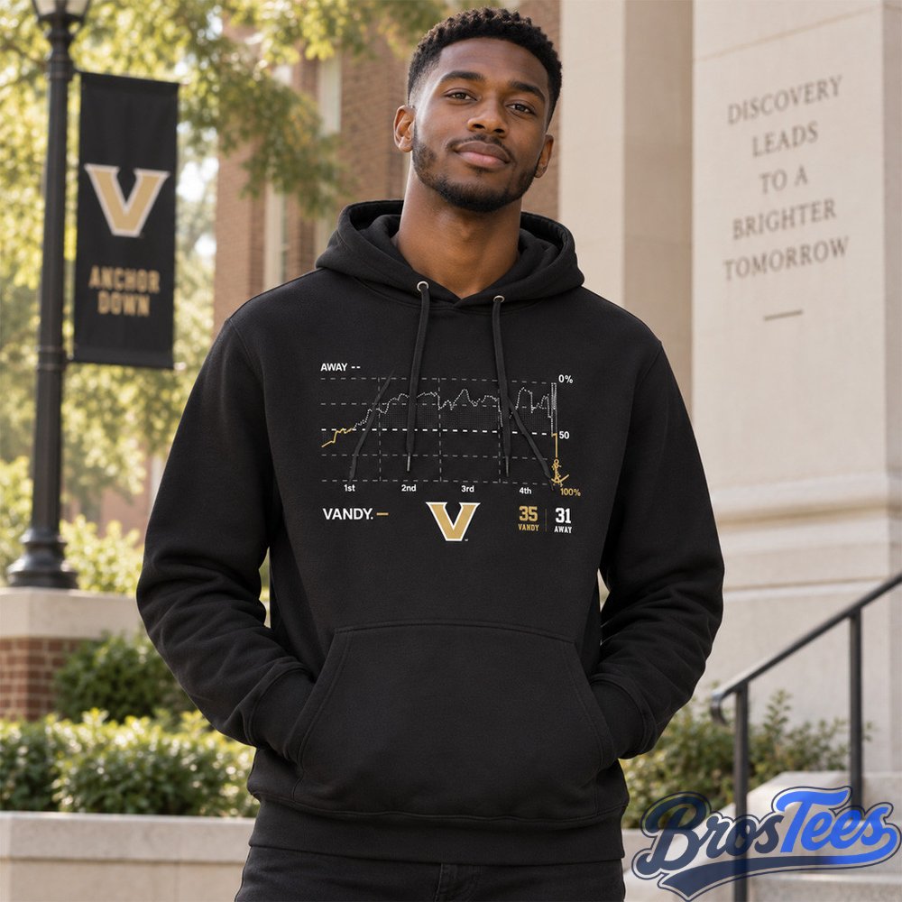 Vanderbilt Commodores Miracle Win Probability Chart Graphic T-Shirt