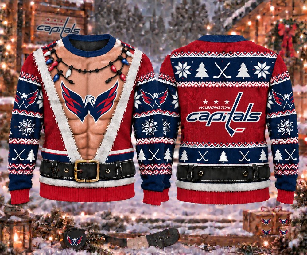 Washington Capitals Funny Body Christmas Ugly Sweater
