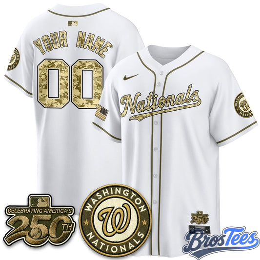 Washington Nationals Salute to Service 2026 Custom Baseball Jersey