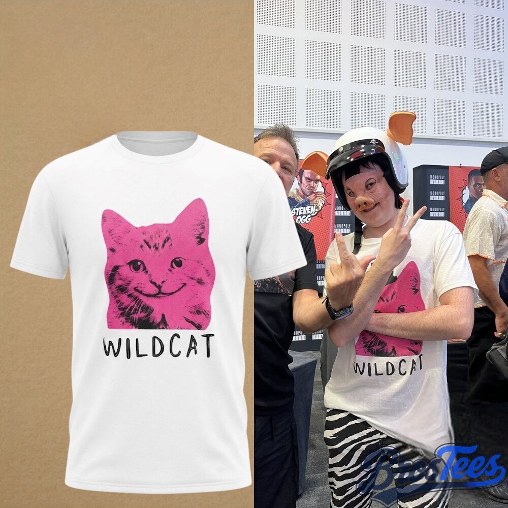 Wildcat Pink Cat Face T-Shirt 2026