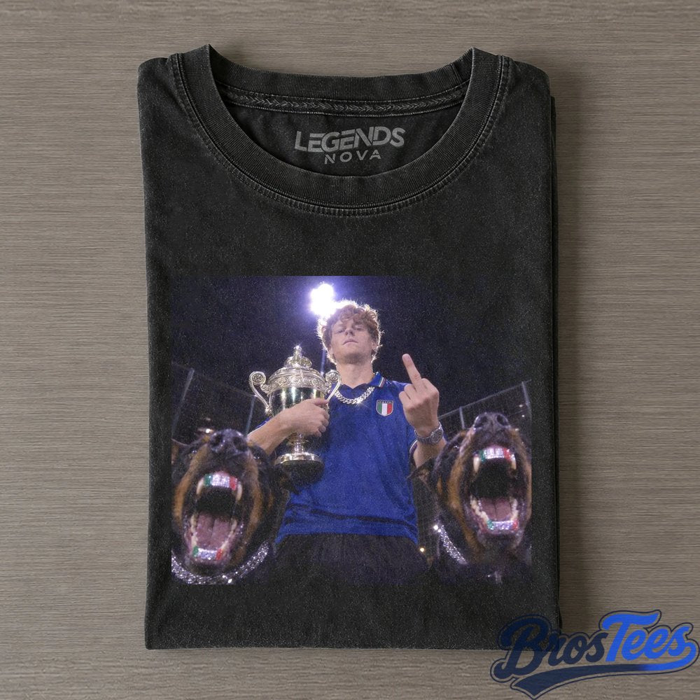Wimbledon 2026 Singles Champion Italy Jannik Sinner Tennis Shirt