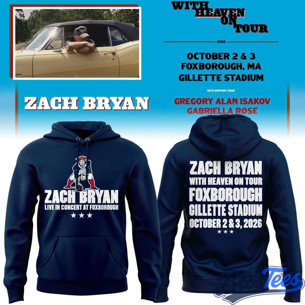 Zach Bryan x New England Patriots Concert Hoodie
