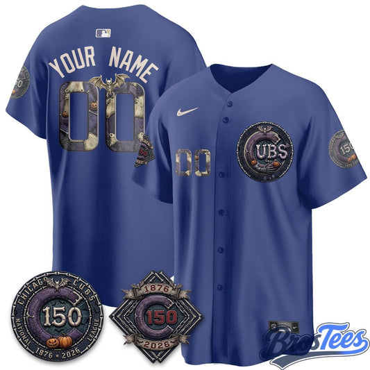 Chicago Cubs Halloween Nightmare Edition Custom Baseball Jersey - BrosTees
