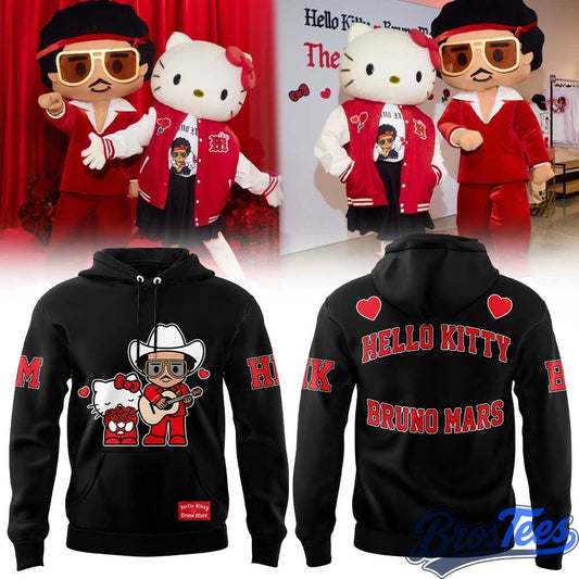 Hello Kitty x Bruno Mars Romantic Tour Pop-up Hoodie - BrosTees
