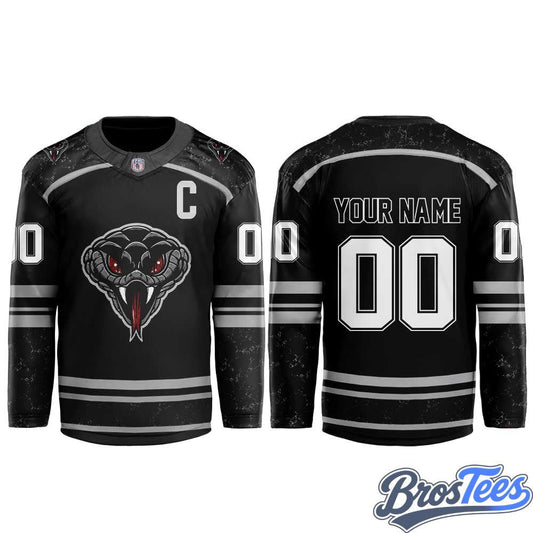 Monroe Moccasins A New Era Begins 2026 Custom Hockey Jersey - Black - BrosTees