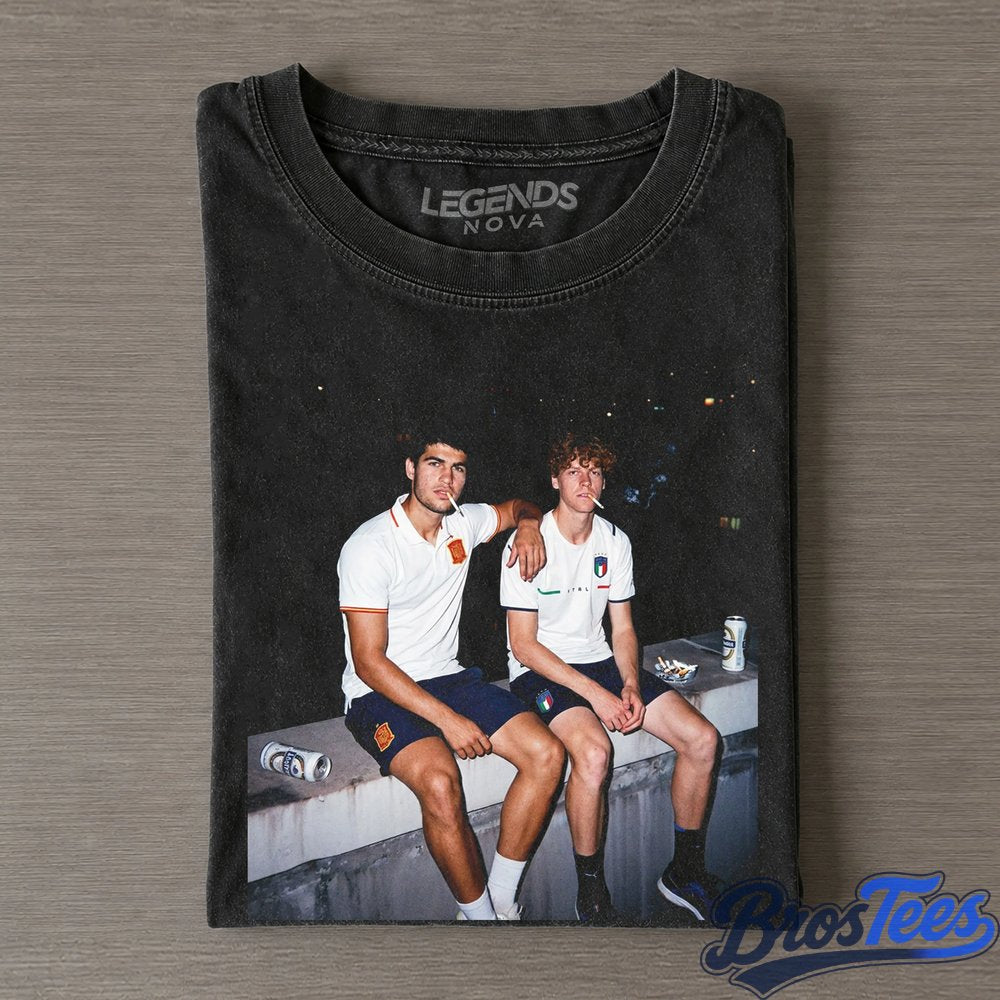 2026 Singles Spain Carlos Alcaraz & Italy Jannik Sinner Tennis Shirt