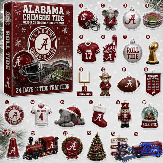 Alabama Crimson Tide NCAA Gridiron Holiday Advent Calendar 2026 for College Football Fans