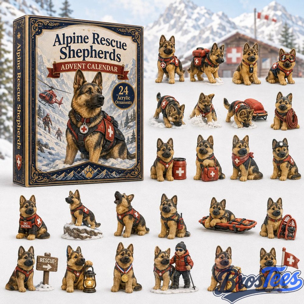 Alpine Rescue Shepherd Advent Calendar 2026 - 24-Day Countdown, Acrylic Charms
