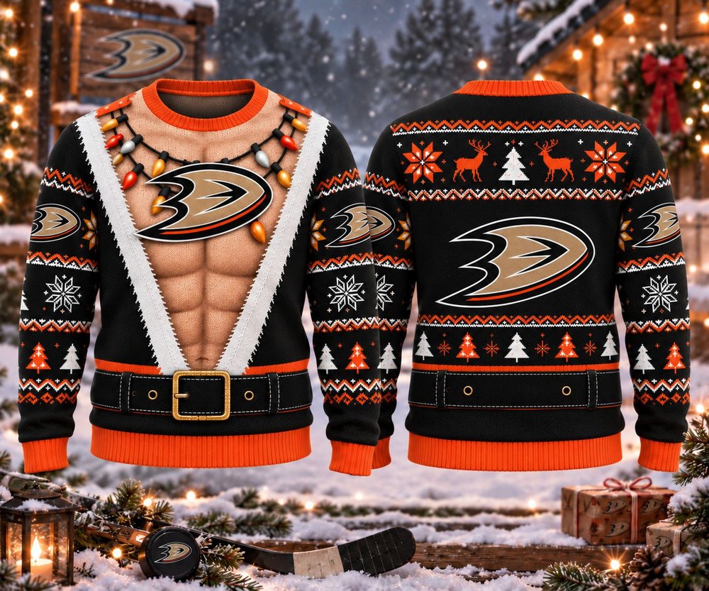 Anaheim Ducks Funny Body Christmas Ugly Sweater