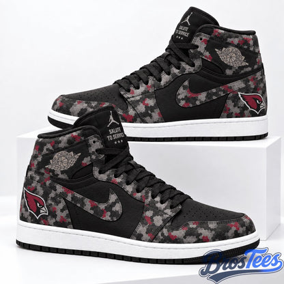 Arizona Cardinals 2026 Salute to Service Black Camo AJ1 High Top Shoes