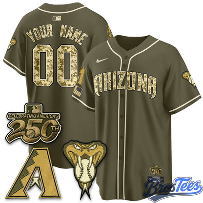 Arizona Diamondbacks Salute to Service 2026 Premier Custom Jersey