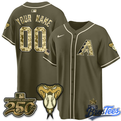 Arizona Diamondbacks Salute to Service 2026 Premier Custom Jersey