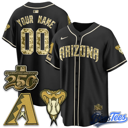 Arizona Diamondbacks Salute to Service 2026 Premier Custom Jersey