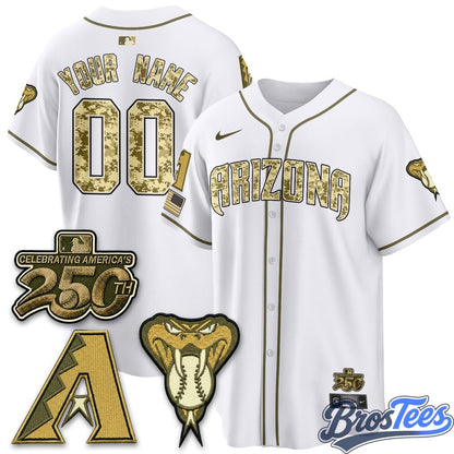 Arizona Diamondbacks Salute to Service 2026 Premier Custom Jersey