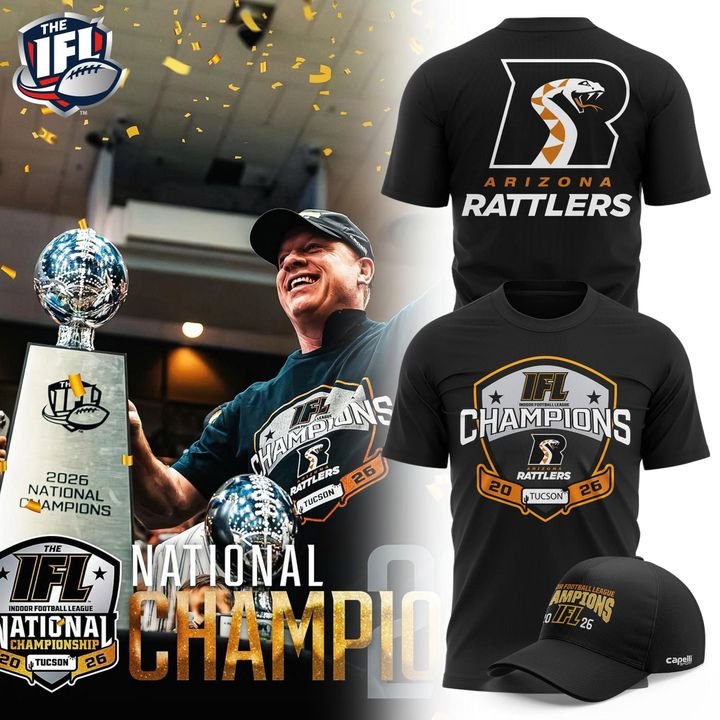 Arizona Rattlers 2026 IFL National Champions Photo T-Shirt