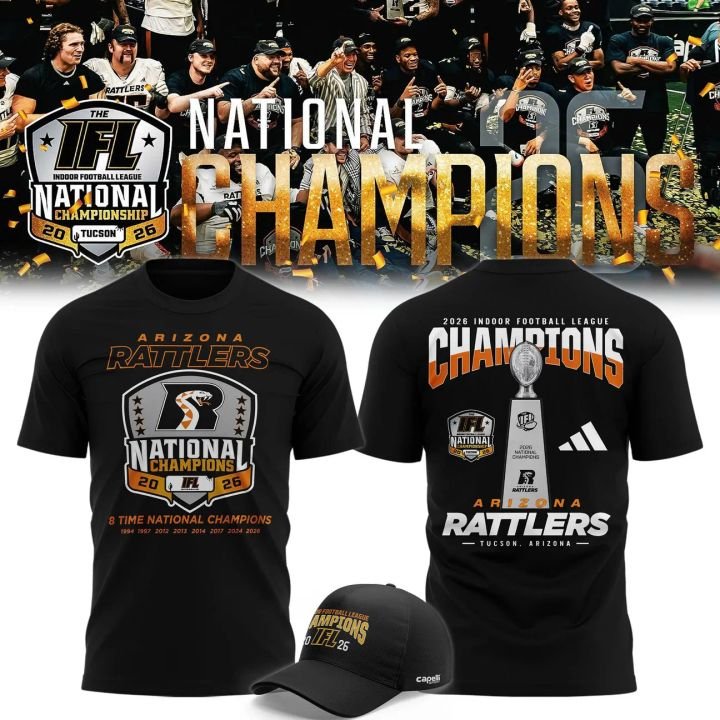Arizona Rattlers 2026 IFL National Champions Photo T-Shirt