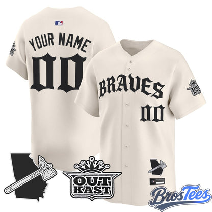 Atlanta Braves 'Old English Edition' Vapor Premier Limited Custom Baseball Jersey