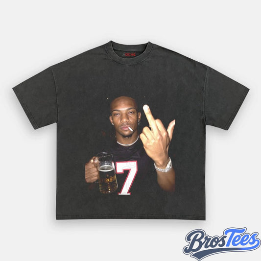 Atlanta Falcons Bijan Robinson Drinking & Middle Finger Tee
