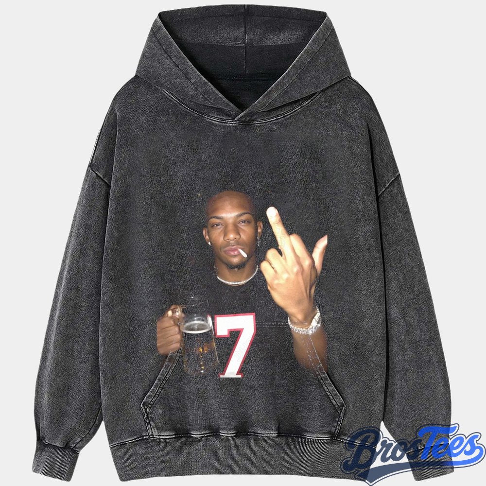 Atlanta Falcons Bijan Robinson Drinking & Middle Finger Tee