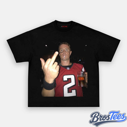 Atlanta Falcons Matt Ryan Drinking & Middle Finger Tee