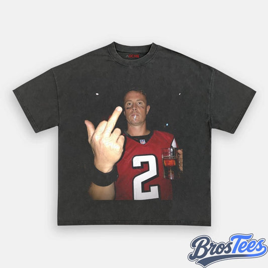 Atlanta Falcons Matt Ryan Drinking & Middle Finger Tee