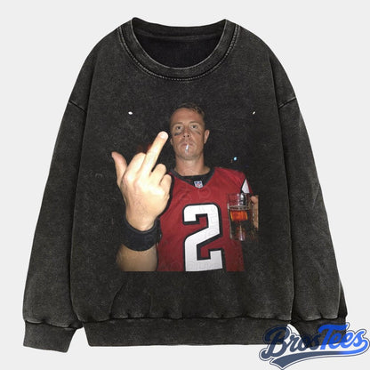 Atlanta Falcons Matt Ryan Drinking & Middle Finger Tee