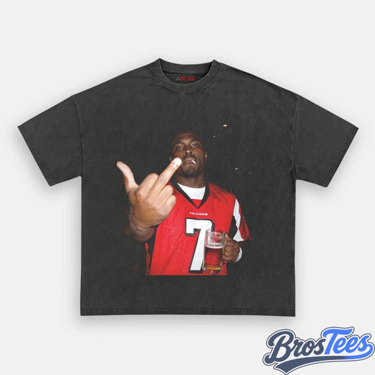 Atlanta Falcons Michael Vick Drinking & Middle Finger Tee